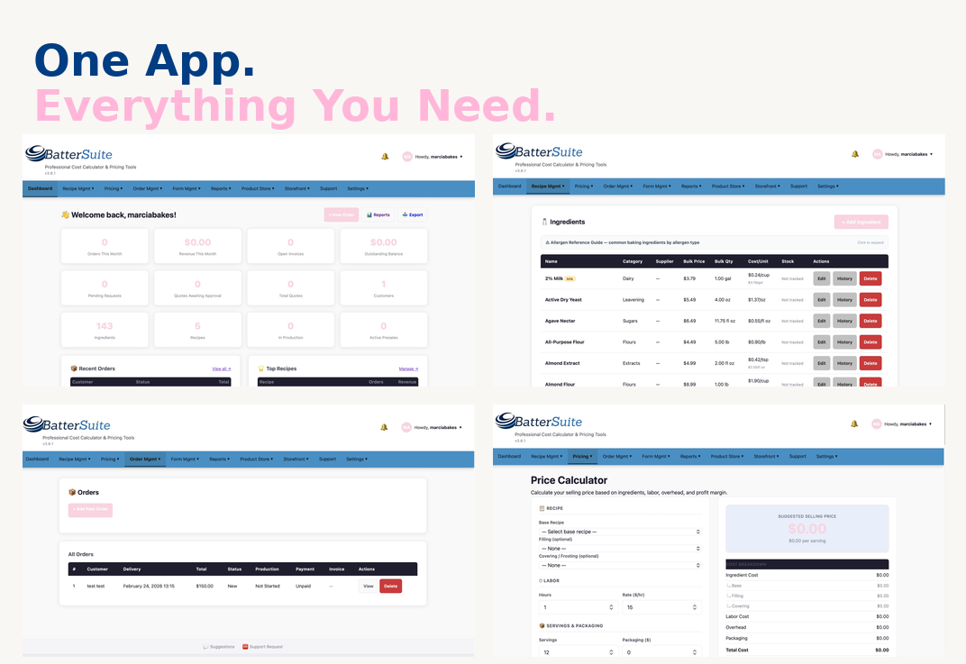 BatterSuite pricing and product showcase